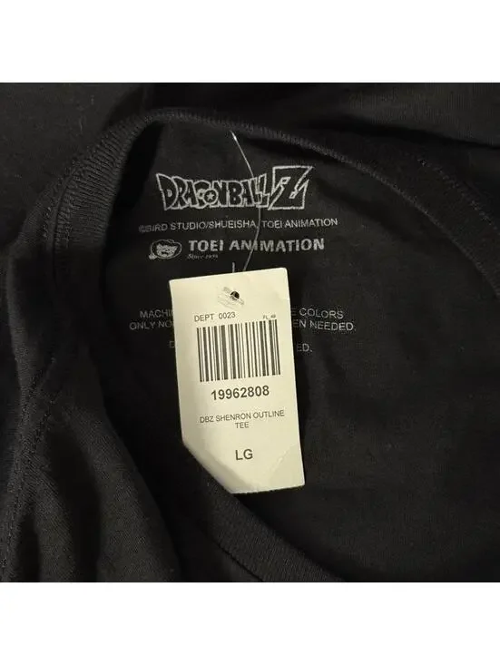 Dragon Ball Z black Shenron Outline Tee Size L New with tag - Picture 3 of 4